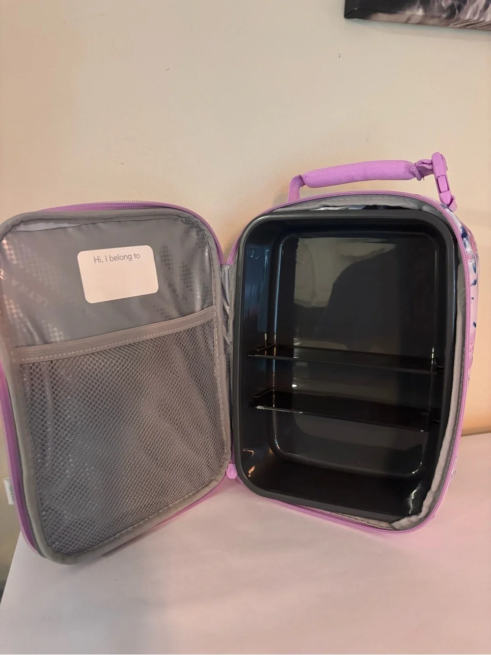 Kids Floral Pink Lavender Lunch Bag - New